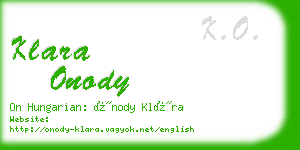 klara onody business card